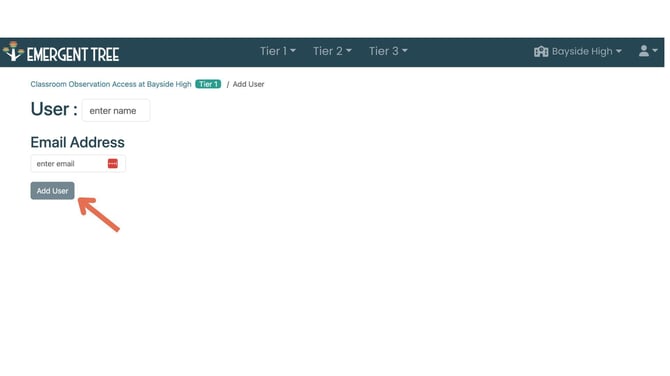 Observation- user email & name