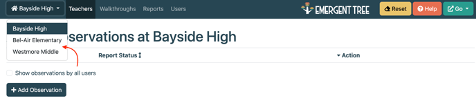 Multiple campuses in CCT dashboard